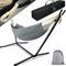 KESSER® Hängematte Lake mit Gestell, Doppel für 2 Personen, 200kg Belastbarkeit, Indoor & Outdoor, XXL Hängesessel, Garten, Pool, Balkon, Terrasse, Inkl. Kissen, Beutel & Tasche, Grau