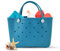 Wasserdichte Gummi-Strand-Einkaufstasche,Damen Outdoor-Gummi-Einkaufstasche Wasserdichte waschbare Sporthandtasche für den Strandboot-Pool(Grün), Strandtasche aus Gummi mit Löchern Gummitasche G