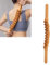 Holz Scraping Stick, 20 Perlen Holzschabe Massagestab Muskel Entspannung Massage Tool körperformendes Akupunktur Massagegerät Körper Gua Sha Stick für Rücken Bauch Schulter