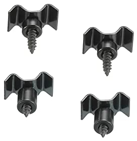 sourcing map Guitarra Cuerda Árboles Cuerda Retenedor Guías Negro para Eléctrica Guitarra Bajo Piezas Reemplazo con Tornillos 2 Juego