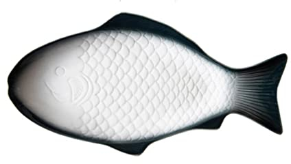 Healvian Dekorationen Für Aquarien Fischteller In Fischform Keramik-Servierplatte Snack-Aufbewahrung Fischpfanne Für Abendessen Im Restaurant 27 9 Cm Dunkelgrün Glas
