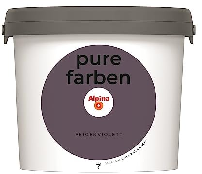 Alpina pure farben Wandfarbe – Feigenviolett – strapazierfähige und atmungsaktive Innenfarbe – ergiebig