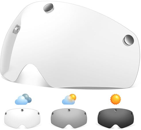 Victgoal Bike Helmet Goggles Visor Strong Magnetic Eye Shield (Photochromic)