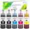 GREENPRINT 5Pack Régénéré E104 Bouteilles d'encre 4500 Pages Noir, 7500 Pages CMY pour ET-2710 ET-2711 ET-2712 ET-2714 ET-2715 ET-2720 ET-2721 ET-2726 ET-4700 ET-2810 ET-2815 ET-2820 ET-2821 ET-2825