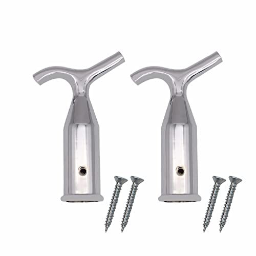 SUL Chrome Pole Hook, for Blinds, Attic Ladders, Loft Hatch, and Windows, Sash Window Pole Hook, Skylight roof Window Catch Pole Hook Fits in Telescopic Pole 2pk