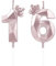 Geburtstagskerzen Zahlen 16 mit Krone，3D Kerzen Geburtstag für Kuchen geburtstagsdeko, Geburtstag Kerzen Zahlen, Geburtstagskerzen Kinder für Partys, Hochzeiten, Firmenfeiern, Jubiläen (Rosegold, #16)