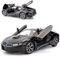 TGRCM-CZ 1/24 BMW I8 Model Car, Zinc Alloy Pull Back Toy car with Sound and Light for Kids Boy Girl Gift(Black)