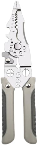 SHUNCHG Multifunzionale Spelafili Acciaio Inox Pinze per Crimpare Tagliafili Avvolgifilo Pinze per Spaccare Utensile da Elettricista per Tagliare, Spelare, Cesoie, Rimozione