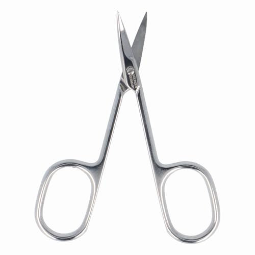 PARSA Beauty Hautschere gebogen Edelstahl präzises Entfernen von Nagelhaut ergonomischer Griff scharfe Klingen professionelle Maniküre Pediküre Nagelhautschneider
