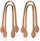 PLABBDPL Taschengriff PU-Leder, 4 Stücke Leder Taschengriff Taschenriemen, Handtasche Riemen Ersatzriemen für DIY Hand Zubehör Gelten Schultergurt Taschen Purse Strap Kreuzkörpergurt, braun