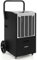 GYMAX Deumidificatore Commerciale da 66L per Casa 418m², Deumidificatore Industriale con Timer 24H, Pompa, Tubo, Deumidificatore Portatile con 4 Ruote per Cantina, Magazzino (Bianco)