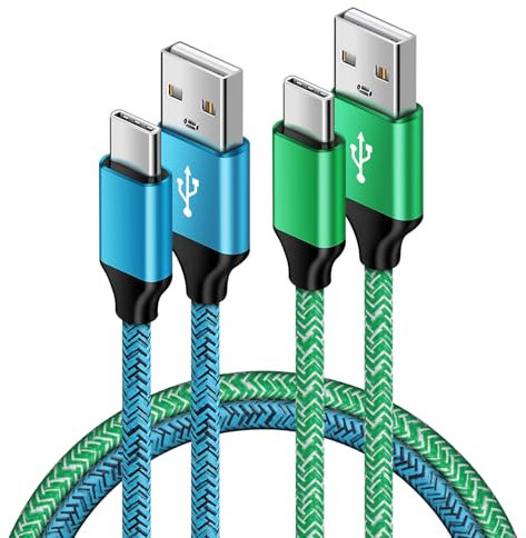 USB C Samsung Fast Charger Cable, [0.5M+0.9M] Short Type C Phone Charger Cable Fast Charging Lead for Samsung Galaxy S25+ S24 Ultra S23 FE S22 S21 S20 A55 5G A54 A53 A35 A34 A17 A16 A15 A14 A13 A06