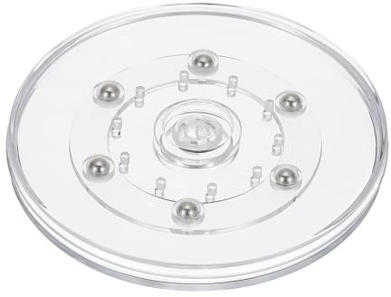 PATIKIL 5 Pulgadas Pesado Giratorio Soporte con Acero Bolas Rodamientos, 1uds 360° Rotación Tocadiscos Giratoria Tabla Base para Grande Pantalla TV Computadoras Monitores, Claro