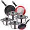 Juego de Batería Hita de cocina de 8 piezas + 3 sartenes 16/20/24cm aluminio San Ignacio