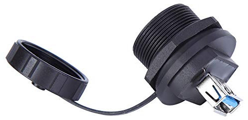 Doppio Connettore USB Femmina Impermeabile con Copertura Antipolvere Contatti in Rame Ad Alta Frequenza per Apparecchiature di Interconnessione Industriale