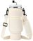 QLEUIFT Bag for Stanley Cup, Compatible 40 oz 30 oz Thermos Flasks for Stanley Cup, Carry Bag for Water Bottle Holder with Adjustable Strap for Stanley Cup Bag, Cream