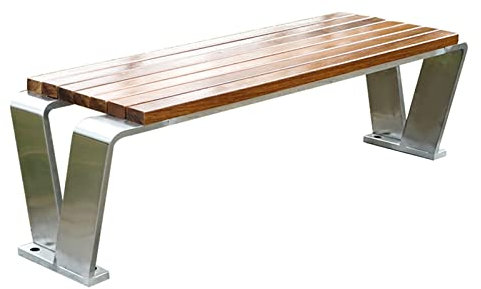 MOKLYF Gartenbank für den Außenbereich, robuste Doppelparkbank, multifunktionaler Freizeitsitz, geeignet für Cafés und B&Bs (150x40x45cm