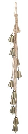 Weihnachts-Deko-Glocke, Vintage-Kupfer-Hanfseil-Glocke, Lichtbeständig, Vielseitige Weihnachtsschmuck-Hängeglocke für Tür, Terrasse, Outdoor, Heimdekoration