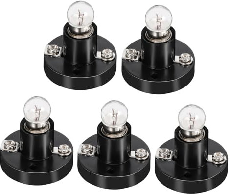 JOINPAYA Lot De 5 Mini Douilles À Vis E10 pour Ampoules Kit De Circuits Éducatifs pour Laboratoire De Physique