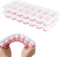 2Pcs Ice Cube Tray, Ice Tray with Lid Ice Cube Moulds with No-Spill, Flexible Ice Cube Molds Small Ice Cube Trays for Freezer Kitchen Chilled Drinks Whiskey Cocktail (14-ice Pink)