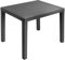 Spetebo Kunststoff Gartentisch rechteckig anthrazit - 78 x 72 cm - Campingtisch mit Dekor in Rattan Optik - Balkontisch Terrassentisch Outdoor Garten Tisch wetterfest