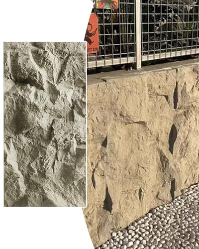 Panneaux Muraux 3D 2.4in Outdoor Exterior Panneau Mural Decoratif for Ceiling Wall Decor, Bedroom Cement Panneaux Muraux 3D for Kids Walls, Faux Panneau Mural(Gray D,3 pcs)