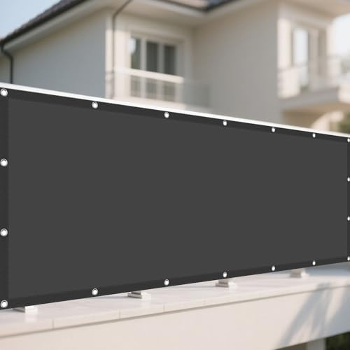 Sonnensegel 140 x 195 cm Rechteckig Wasserdicht 98% UV Schutz Sunprotect Outdoor Schattiernetz Vielen Größen mit Spannseilen für Garten Balkon & Terrasse, Dunkelgrau