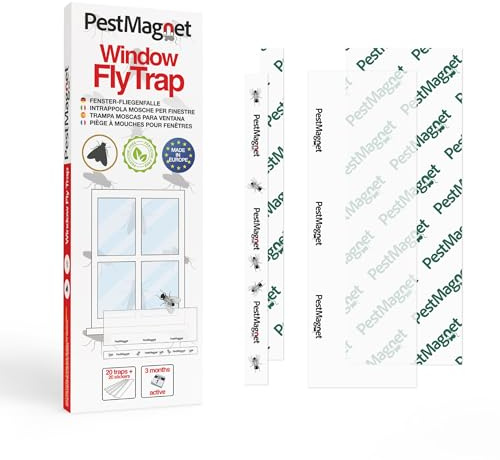 PestMagnet Transparent, 40er Pack (20+20) – Fruchtfliegenfalle für Innenräume, Einweg-Insektenfänger, wasserdichte Klebefalle, Ohne Pestizide – Schädlingsbekämpfung für Zuhause