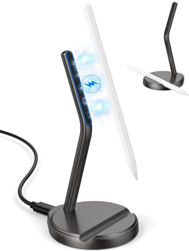 ACANDYA Supporto magnetico di ricarica rapida per Apple Pencil 2a generazione Cavalletto di ricarica rapida per iPad Pencil 2a generazione adattatore iPad Pen 2 Gen iP. Caricatore sicuro cavo USB