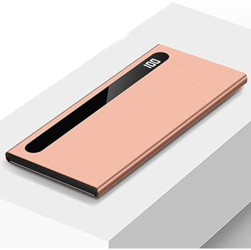 Portable Charger, USB C 100000Mah Power Bank LED Display Fast Charging External Battery Pack with 2 Output & 2 Input Powerbank Compatible with Smartphones Tablets Etc.,Pink