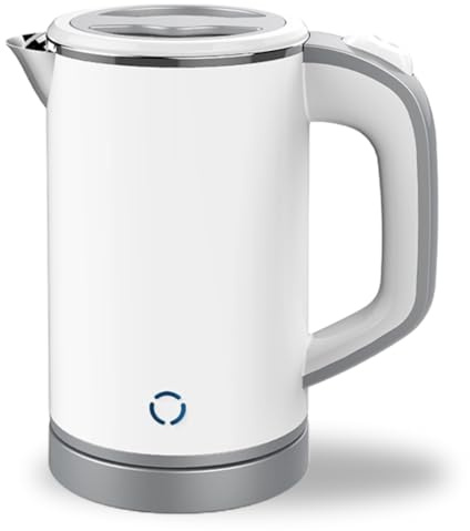 800ml Small Electric Kettle, 600W Fast Boil Travel Kettle, Cordless Portable Mini Kettle with Stainless Steel Interior, Auto Shut-Off & Boil-Dry Protection