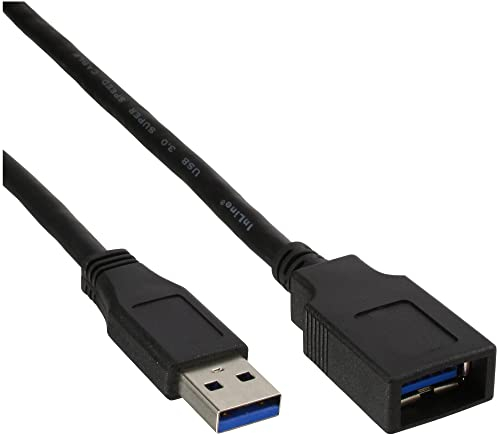 InLine 35605 USB 3.0 Cable Extension A Male/Female Black 0.5 m Pack of 1