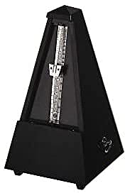 Wittner Metronom Taktell Pyramidenform System Maelzel Serie 800 - Massivholzgehäuse - Ohne Glocke - Eiche schwarz matt - Mechanisch zum Aufziehen - Keine Batterien erforderlich - Made in Germany
