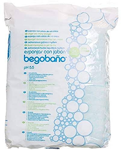 BEGOBAÑO Single-use Soap Sponge in Sponge Bag, Standard, 24 Units