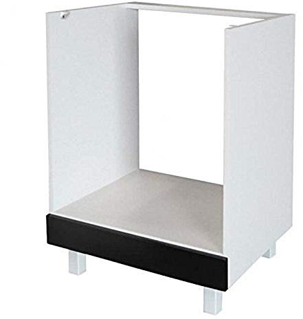 Berlioz Creations CF6BNM Unterschrank für Küche mit Backofen, in sehr mattem Schwarz, 60 x 52 x 83 cm, 100 Prozent französische Herstellung
