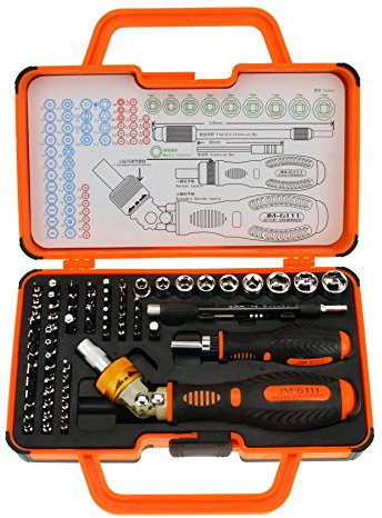 BXT® Kit di cacciaviti professionali e a cricchetto 69 in 1 CR-V, strumenti multifunzione, strumenti di riparazione, Kit di emergenza portatile per auto, dispositivi elettrici, telefoni, iPhone, occhiali, orologi, iPod, iPad, iPad Mini, ecc.
