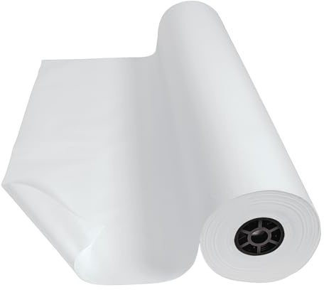 Colorations Dual Surface Paper Roll Classroom Supplies for Arts and Crafts White (36 x 1000') (Item # DSWH)