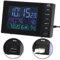 infactory Funkwecker mit Netzteil: Funkwecker mit Temperatur-Anzeige, USB-Ladestation (2 A), 2 Weckzeiten (mit Stromanschluss, Funkuhr mit Stromanschluss, Wecker mit Netzanschluss)