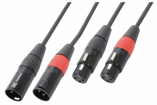 PD Connex Kabel 2x XLR-Stecker - Buchse 1,5 Meter Schwarz