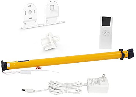 25mm Smart Home Automatic Electric Curtains Tubular Motor Kit Power with Wide Voltage AC 90-260v Suit 38mm/40mm Roller Blinds (6 Channel Remote, 1.5 Inch/38mm-40mm Two Slot Roller Pipe)