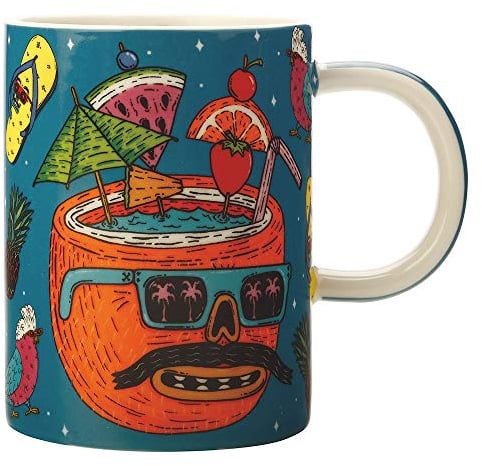 Maxwell & Williams DX0698 Mulga Becher aus Porzellan, Mehrfarbig, 450 ml