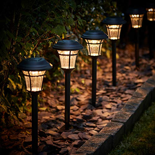 Lights4fun 6er Set LED Solarleuchten – Warmweiße Gartenleuchten für Außen – Solarbetriebene Deko-Lampen für Garten, Terrasse & Balkon