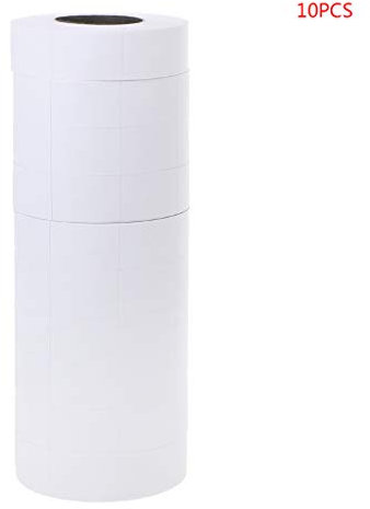 Lyguy Etikettenrollen von Prix, 10 Rollen für Preisetiketten, Papier, Nachfüllpackung, Etiketten, selbstklebend, doppelreihig, für Etikettiermaschine MX-6600