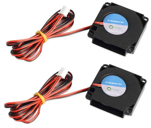 Furiga 40 mm Lüfter 24 V DC bürstenloser Lüfter 4010 0,07 A 40 mm x 40 mm x 10 mm hydraulischer Turbo mit XH2.54-2P Draht für 3D-Drucker 2 Stück
