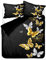 Sticker Superb. Blau Lila Nacht Schmetterling Kunst Dekoration Bettwäsche-Set zum Herbst Winter, 3D Tier Maus Blume Süss Liebe Star Rosa Bettbezug Mikrofaser Polyester (Schwarz, 135 x 200 cm)