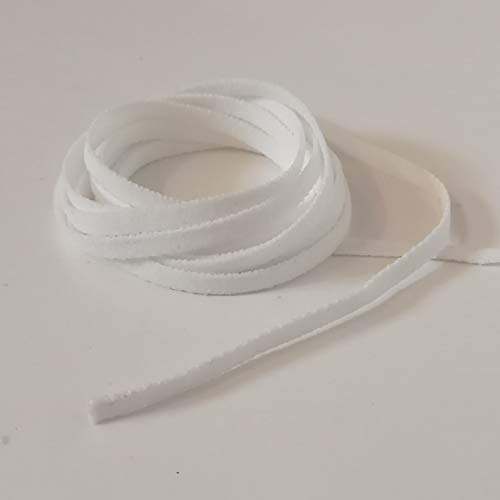 2 Meter gebürstetes weiches flaches Gummiband für Gesichtsmasken – 5 mm breit – gebrochenes Weiß