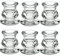 Glass Candle Sticks Holder, PChero Pack of 6 Taper Candle Stand Candlestick Holders for Living Room Table Party Halloween Christmas Decorations