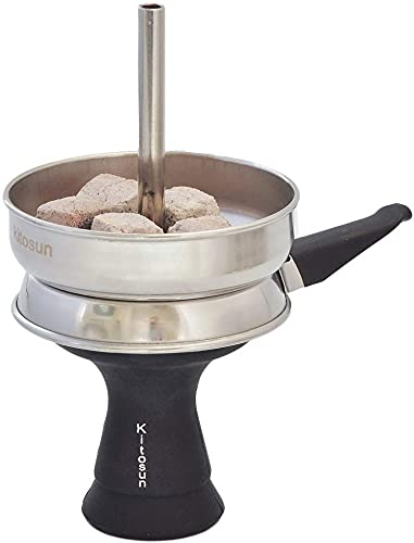 Kitosun Shisha Silicona Cazoleta Shisha Con Gestor De Calor Cachimba Hookah Para Fumar Accesorios Para Shisha Cachimba Limpieza RáPida (Cuenco de 4 '')