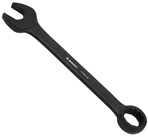 WEDO Maul-Ringschlüssel,Gabelringschlüssel,SW 27mm,Länge 290mm,Ring-Maulschlüssel,Offener Ringschlüssel,Doppel-Sechskant Ringschlüssel,Schraubenschlüssel,40 CR-V Stahl,DIN3113