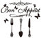 SUPERDANT Adesivo da Parete 1 Foglio Adesivi Muro Cucina Bon Appetit Adesivo Muro Decorativo La Farfalla Francese Stoviglie Adesivi da Parete Decorativi Pranzo Sala da Pranzo Cucina Decorazioni Pareti